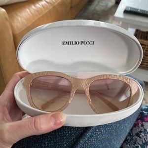 Authentic Emilio Pucci sunglasses in excellent condition. Goes with everything!
